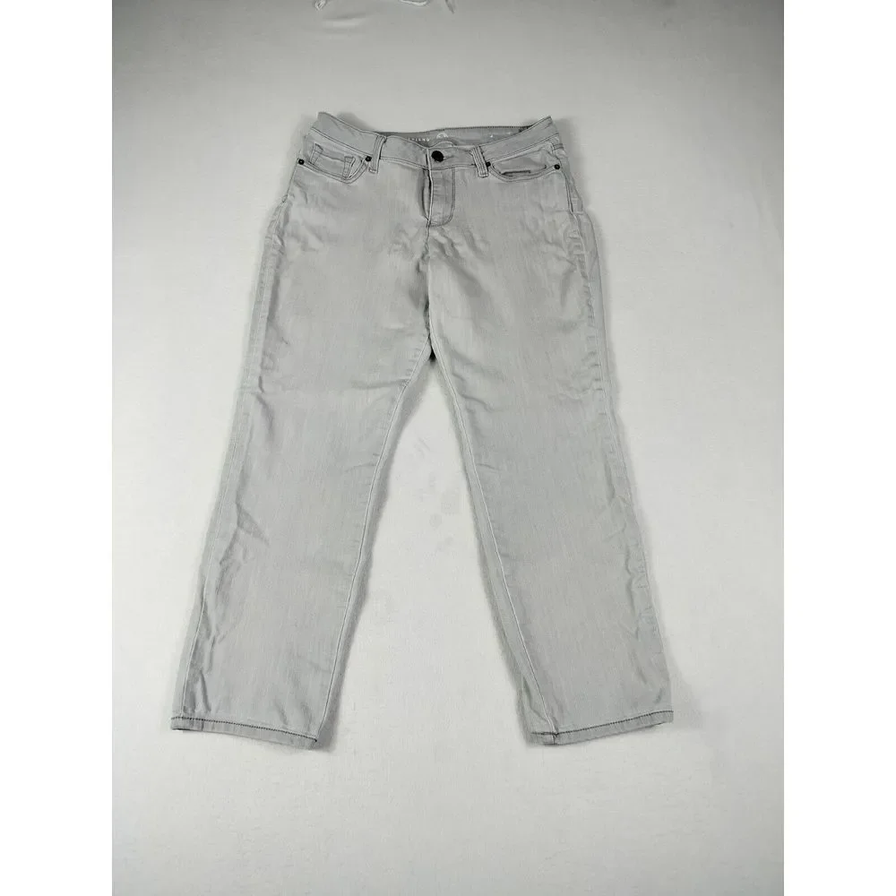Dress‎ Barn N62 Jeans Women's 8 Grey Boyfriend Signature Fit Mid Rise Stretchy